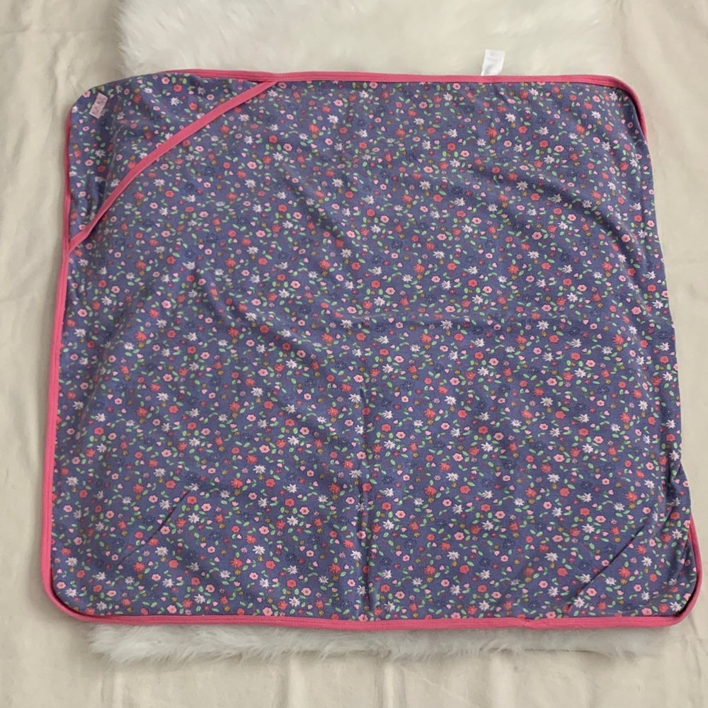 Healthtex Floral Hooded Towel - Pink and Blue
